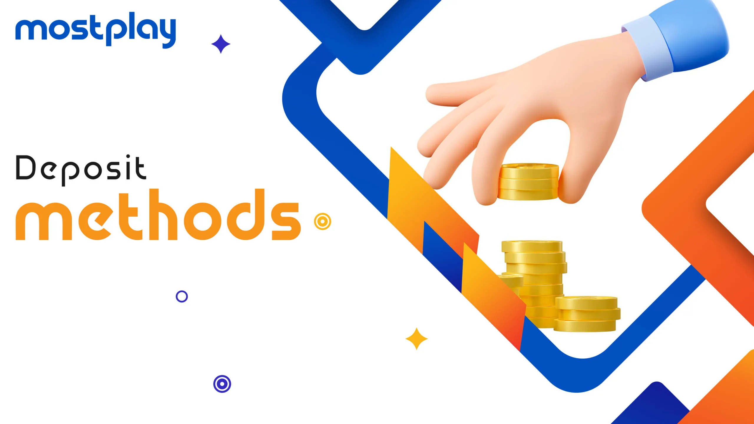 Deposit methods on the Mostplay website